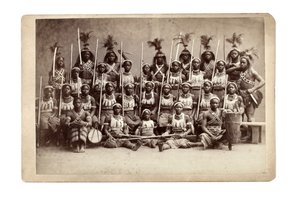 Ashanti-ryhmäluento, Saksa 1890-luku (b/w kuva) tekijältä Unbekannt