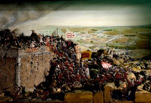 Itävallan ja Turkin sota vuonna 1683 (dioraamamalli) tekijältä Unbekannter Künstler