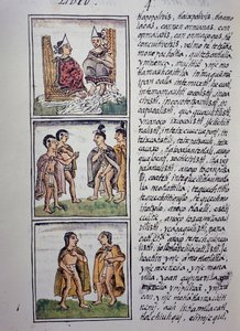 Atsteekkien yhteiskunta, Firenzen Codexin IV kirja, kaksikielinen versio espanjaksi ja nahuatliksi, Uuden Espanjan asioiden yleinen historia, atsteekkien sivilisaatio tekijältä William M. Timlin