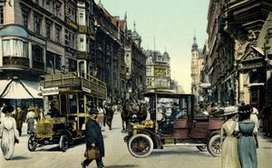 Berliinin katukuva, 1900-luvun alku (postikortti) tekijältä Unbekannter Künstler