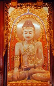Suuri Buddha-patsas Jade Buddhan luostarissa Shanghaissa, Kiinassa 1960-luku tekijältä Unbekannter Künstler