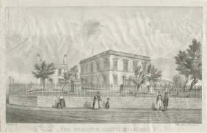 Bilston - Wesleyan Chapel: litografia, nd [?1840-luku] tekijältä Unbekannt