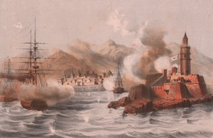 Palermon pommi-isku, alukset etualalla, Sisilia tekijältä William M. Timlin