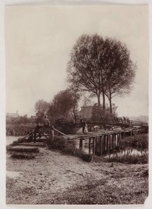 Sillat, kasa Lapset sillalla, n. 1890 tekijältä Unbekannt