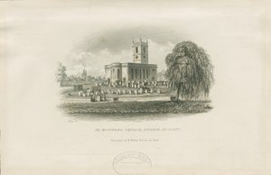 Burton-upon-Trent - St. Modwensin kirkko: teräskaiverrus ja [?1800-luku] tekijältä Unbekannt