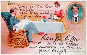 Camp Coffee - mainos, noin 1920 tekijältä Unbekannter Künstler