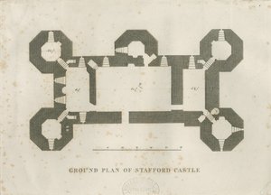 Castle Church - Stafford Castle: kaiverrus ja [1800-luku] tekijältä Unbekannt