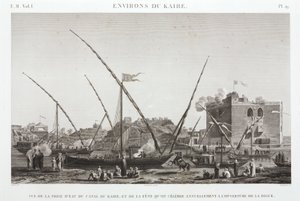 Kairon kanavan vuotuisen padon avajaisia juhlitaan Egyptissä, n. 1798 tekijältä Unbekannt