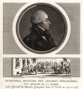 Charles-Francois du Perier Dumouriez, ranskalainen kenraali Ranskan vallankumoussotien aikana tekijältä Unbekannt