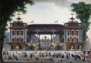 Kiinalainen kylpylä Pariisissa, 1700-luvun loppupuoli (kaiverrus) tekijältä Unbekannter Künstler