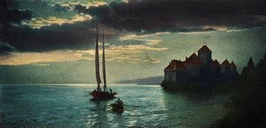 Château de Chillon - linna Genevenjärven rannalla (lähellä Montreux