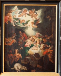Kirkko (Tongren Neitsyt Marian basilika). Sisustus. Triptich. Syntymä. tekijältä Unbekannter Künstler