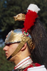 Lähikuva cuirassier kypärässä tekijältä Benjamin Baud