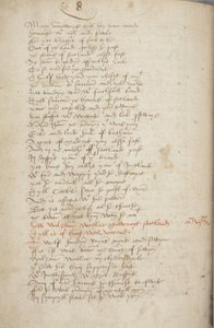 Kopio Chronicle Andrew of Wyntoun, Fol 319 verso, yksityiskohta, n. 1550 (muste paperille) tekijältä Unbekannt