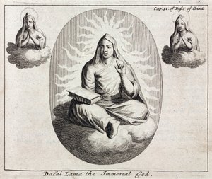Dalai Lama, kuolematon jumala, n. 1700 tekijältä Unbekannt