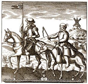 Don Quijote ja Sancho Panza tekijältä Unbekannter Künstler