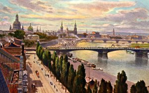 Dresden Näkymä kaupunkiin tekijältä Unbekannter Künstler