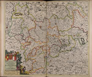 Ducatus Brunsuicensis episcopatus Hildesiensis principatus Halberstadiensis tabula tekijältä Unbekannter Künstler
