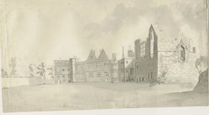 Dudley Castle - The Keep: seepiapesupiirros, nd [c 1790] tekijältä Unbekannt
