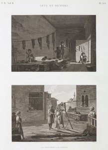 Dye & Pigment Industry Väritystyöt ja köyden valmistus, Egypti, n. 1798 tekijältä Unbekannt