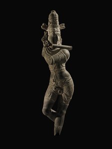 Figuuri Venugopalasta, Etelä-Intia, myöhäinen Chola / varhainen Vijayanagar-kausi, 1200-luvun loppu / 1300-luvun alku tekijältä Unbekannt