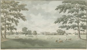 Fisherwick Hall: vesiväripiirros, 1786 tekijältä Unbekannt
