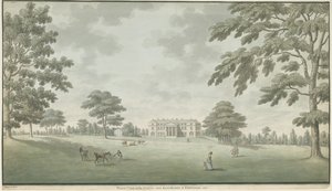 Fisherwick Hall: akvarellimaalaus, 1786 tekijältä Unbekannt