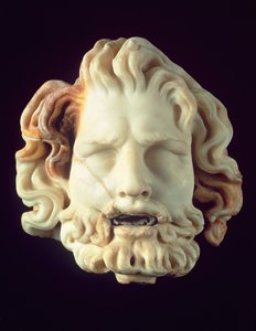Fountainhead Oceanuksen pään muodossa, Pompei (marmori) tekijältä Unbekannt