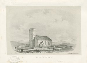 Foxt Church - litografia, nd [c 1840] tekijältä Unbekannt