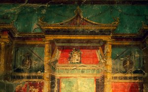 Fresko salongissa, Villa Poppaea, Oplontin arkeologinen alue, Torre Annunziata (Unescon maailmanperintöluettelo) tekijältä Benjamin Baud