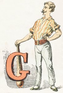 G - Gymnast - Childish Alphabet, Editions Gordinne 1920 (kaiverrus) tekijältä Unbekannt