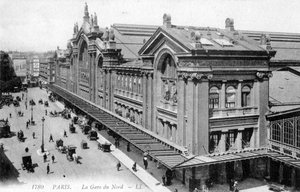 Gare du Nord, Pariisi, noin 1900 tekijältä Unbekannter Künstler