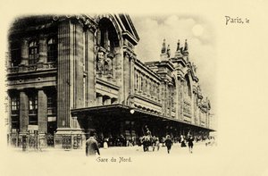 Gare du Nord, Pariisi, noin 1900 tekijältä Unbekannter Künstler