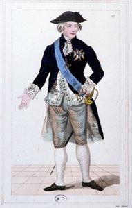 Kenraali Lafayette, kansalliskaartin komentaja, noin 1810 (kaiverrus). tekijältä Unbekannter Künstler