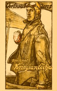 Saksalainen WW1 sotaobligaatiojuliste tekijältä Unbekannter Künstler