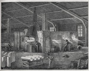Lasinvalmistus, n. 1880 (kaiverrus) tekijältä Unbekannter Künstler