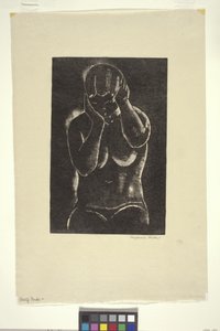 Half Nude (puupalikkaprintti) tekijältä Unbekannter Künstler