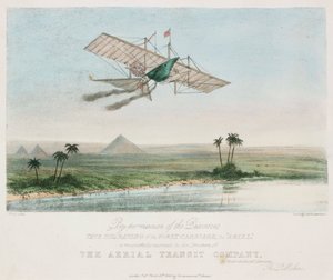 Hensonin "Ariel" pyramidien yläpuolella, Egypti tekijältä Unbekannt