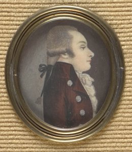 Gentleman profiilissa (Wolfgang Amadeus Mozart?) tekijältä Unbekannter Künstler