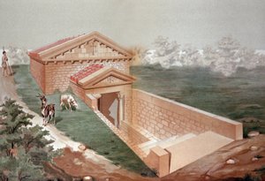 Poitiersin hypogee Martyrium, noin 1880 (litografia). tekijältä Unbekannter Künstler