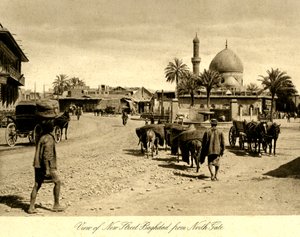 Irak - Näkymä Bagdadin uudelle kadulle pohjoisportilta tekijältä Unbekannter Künstler