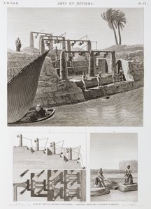 Kastelu Kaksi kastelujärjestelmää, Egypti, n. 1798 tekijältä Unbekannt