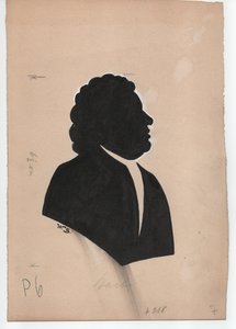 Johann Sebastian Bach (1685-1750) (n. 1850, siluetti) tekijältä Unbekannter Künstler