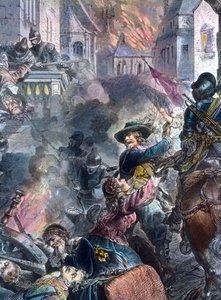 Johann Tserclaes taistelee Magdeburgin kaupungissa tekijältä Unbekannter Künstler