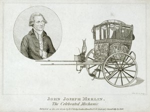 John Joseph Merlin, belgialainen keksijä ja mekaanikko, n. 1770 tekijältä Unbekannt