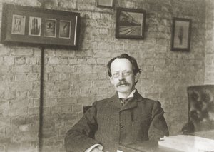 Joseph John Thomson, englantilainen fyysikko, n. 1900 tekijältä Unbekannter Künstler