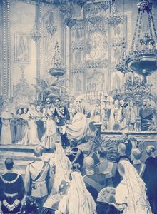 Espanjan kuningas Alfonson avioliitto prinsessa Victorian kanssa tekijältä Unbekannter Künstler