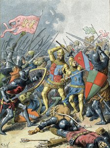Kuningas Johannes II Hyvä Poitiersin taistelussa (1356) tekijältä Unbekannter Künstler