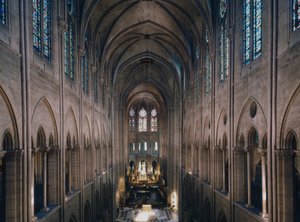 Notre Dame de Parisin katedraali, Pariisi 4. Rakennus vuodelta 1160, kunnostaja Viollet Le Duc tekijältä Unbekannter Künstler