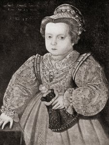 Lady Arbella Stuart lapsena, elokuvasta The Girl Through the Ages, julkaistu 1933 (litho) tekijältä Unbekannt